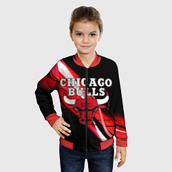 Бомбер детский CHICAGO BULLS, цвет: 3D-красный — фото 2