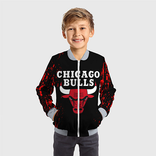 Детский бомбер CHICAGO BULLS / 3D-Серый – фото 3