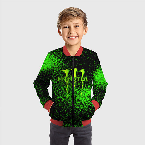 Детский бомбер MONSTER ENERGY / 3D-Красный – фото 3