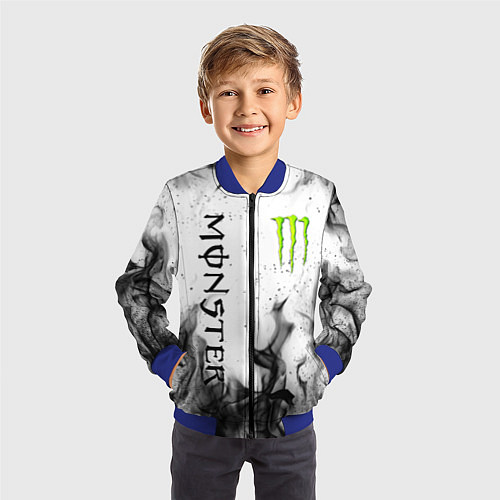 Детский бомбер MONSTER ENERGY / 3D-Синий – фото 3