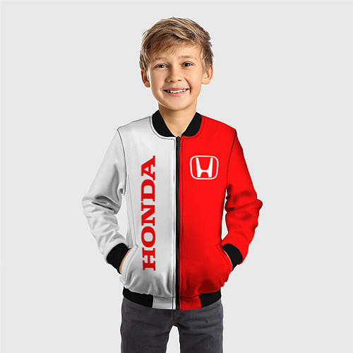 Детский бомбер HONDA / 3D-Черный – фото 3