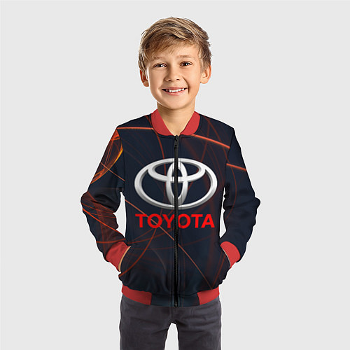 Детский бомбер TOYOTA / 3D-Красный – фото 3