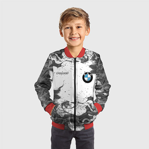 Детский бомбер BMW / 3D-Красный – фото 3
