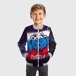 Бомбер детский Russia Bear, цвет: 3D-серый — фото 2