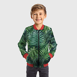Бомбер детский Тропики, цвет: 3D-красный — фото 2