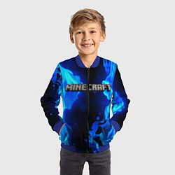 Бомбер детский MINECRAFT, цвет: 3D-синий — фото 2