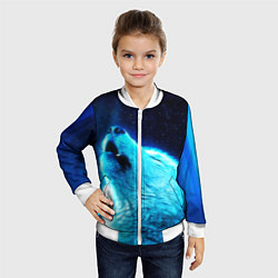 Бомбер детский ВОЛЧИЙ ВОЙ D, цвет: 3D-белый — фото 2