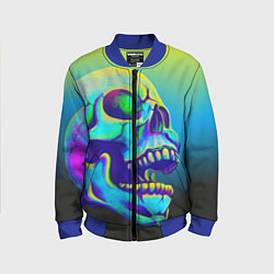 Детский бомбер Neon skull