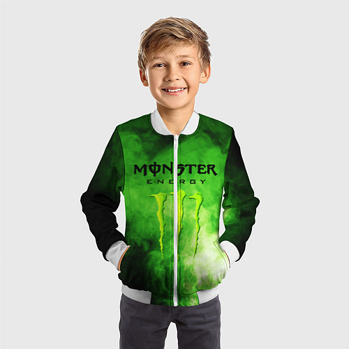 Детский бомбер MONSTER ENERGY / 3D-Белый – фото 3