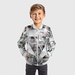 Бомбер детский Зеркальный калейдоскоп, цвет: 3D-белый — фото 2