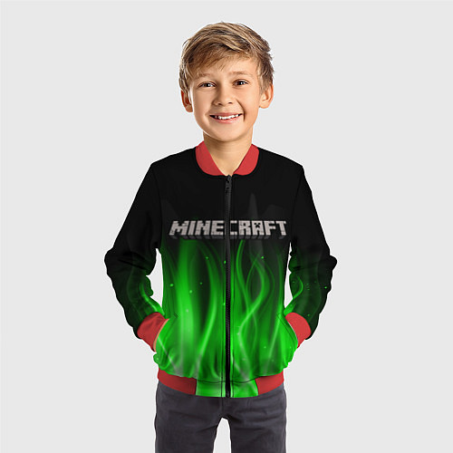 Детский бомбер MINECRAFT / 3D-Красный – фото 3