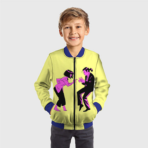 Детский бомбер Криминальное чтиво / 3D-Синий – фото 3