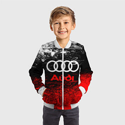 Бомбер детский AUDI, цвет: 3D-белый — фото 2
