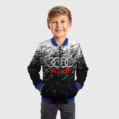 Детский бомбер AUDI / 3D-Синий – фото 3