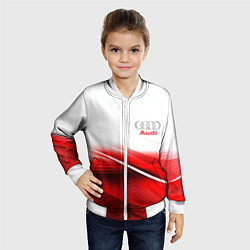 Бомбер детский AUDI, цвет: 3D-белый — фото 2