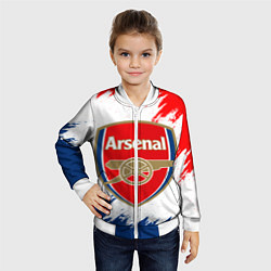 Бомбер детский ARSENAL, цвет: 3D-белый — фото 2