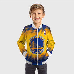 Бомбер детский Golden State Warriors, цвет: 3D-белый — фото 2