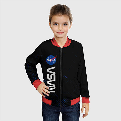 Детский бомбер NASA НАСА / 3D-Красный – фото 4