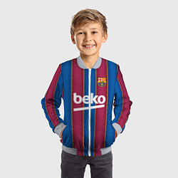 Бомбер детский FC Barcelona 2021, цвет: 3D-серый — фото 2