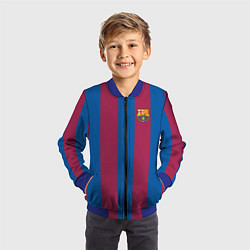 Бомбер детский FC Barcelona 2021, цвет: 3D-синий — фото 2