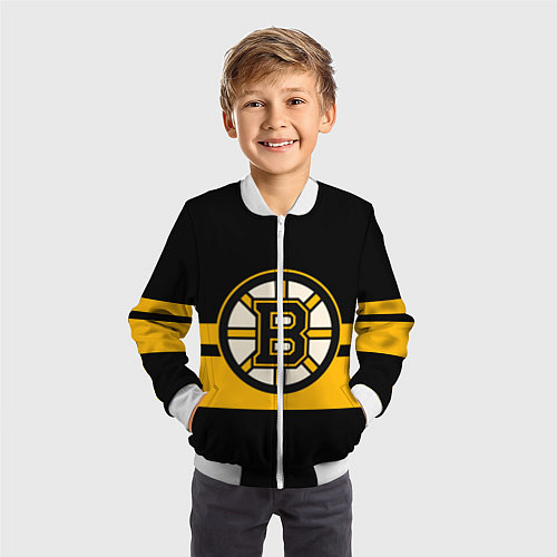 Детский бомбер BOSTON BRUINS NHL / 3D-Белый – фото 3