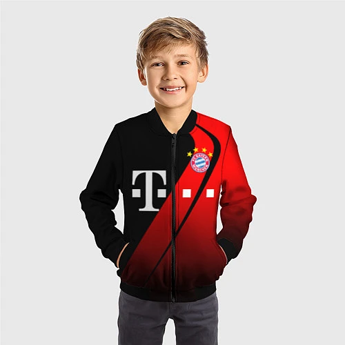 Детский бомбер FC Bayern Munchen Форма / 3D-Черный – фото 3