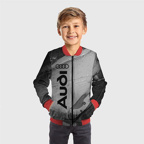 Детский бомбер AUDI АУДИ / 3D-Красный – фото 3