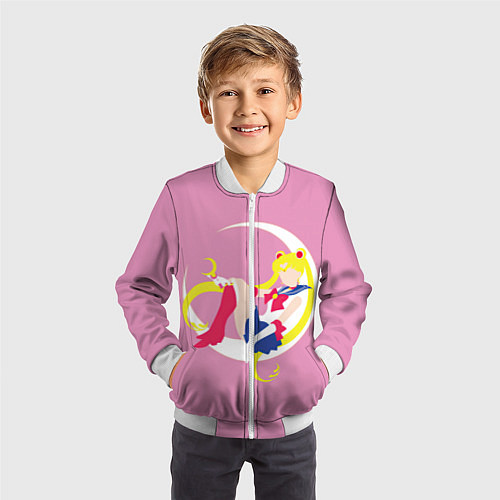 Детский бомбер Сейлор мун / 3D-Белый – фото 3