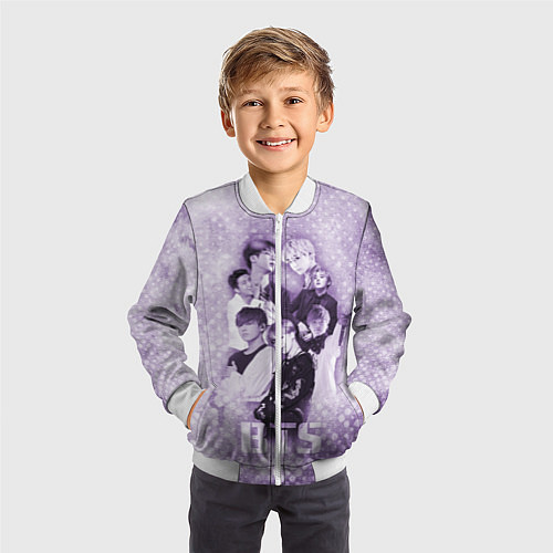 Детский бомбер BTS / 3D-Белый – фото 3