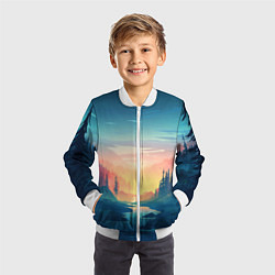 Бомбер детский Природа, цвет: 3D-белый — фото 2