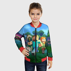 Бомбер детский Minecraft, цвет: 3D-красный — фото 2