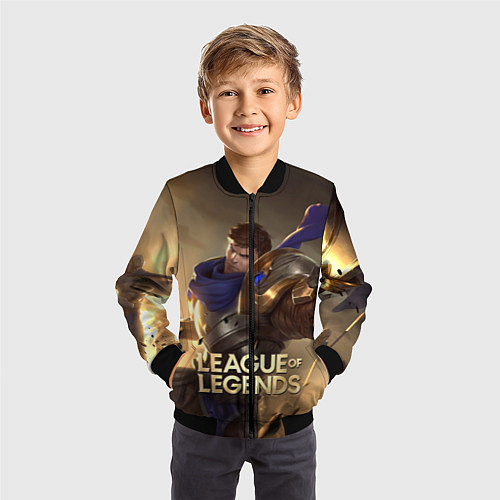 Детский бомбер League of legends Гарен / 3D-Черный – фото 3