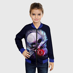 Бомбер детский UNDERTALE SANS, цвет: 3D-синий — фото 2