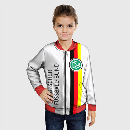 Детский бомбер СБОРНАЯ ГЕРМАНИЯ / 3D-Красный – фото 4