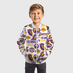 Бомбер детский LAKERS LOGO, цвет: 3D-белый — фото 2