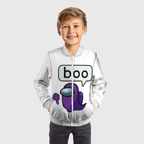 Детский бомбер BOO Among Us / 3D-Белый – фото 3