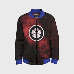 Бомбер детский Черный клевер, цвет: 3D-синий