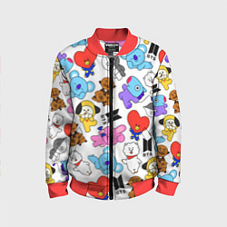 Бомбер детский BTS BT21, цвет: 3D-красный