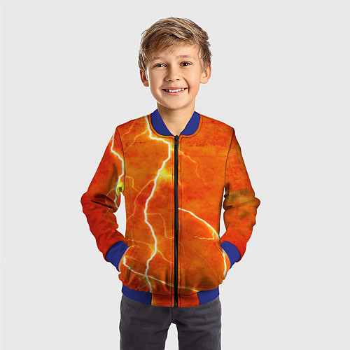 Детский бомбер Молния / 3D-Синий – фото 3