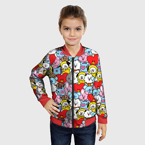 Детский бомбер BT21 BTS / 3D-Красный – фото 4