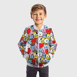 Бомбер детский BT21 BTS, цвет: 3D-белый — фото 2