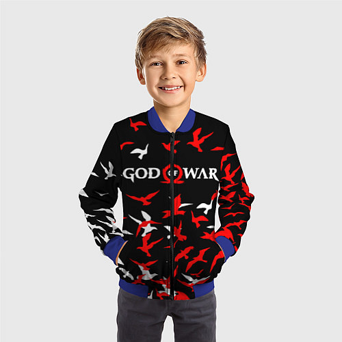 Детский бомбер GOD OF WAR / 3D-Синий – фото 3