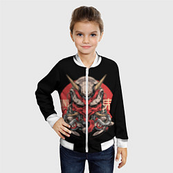 Бомбер детский Cyber Oni Samurai, цвет: 3D-белый — фото 2