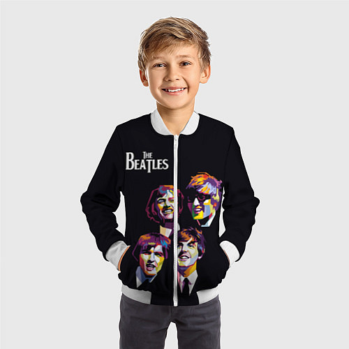 Детский бомбер The Beatles / 3D-Белый – фото 3
