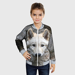 Бомбер детский Волк, цвет: 3D-серый — фото 2