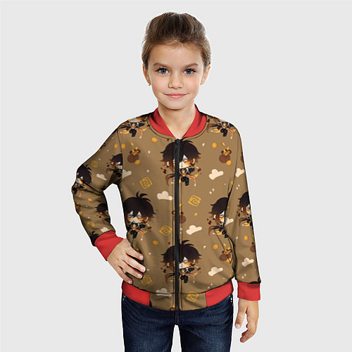 Детский бомбер Чиби Чжун Ли / 3D-Красный – фото 4