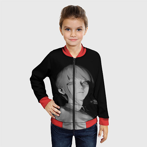 Детский бомбер Makima Chainsaw Man / 3D-Красный – фото 4