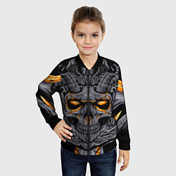 Бомбер детский Череп дьявола, цвет: 3D-черный — фото 2