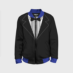 Бомбер детский Смокинг 2, цвет: 3D-синий