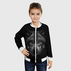 Бомбер детский Evil Wolf, цвет: 3D-белый — фото 2